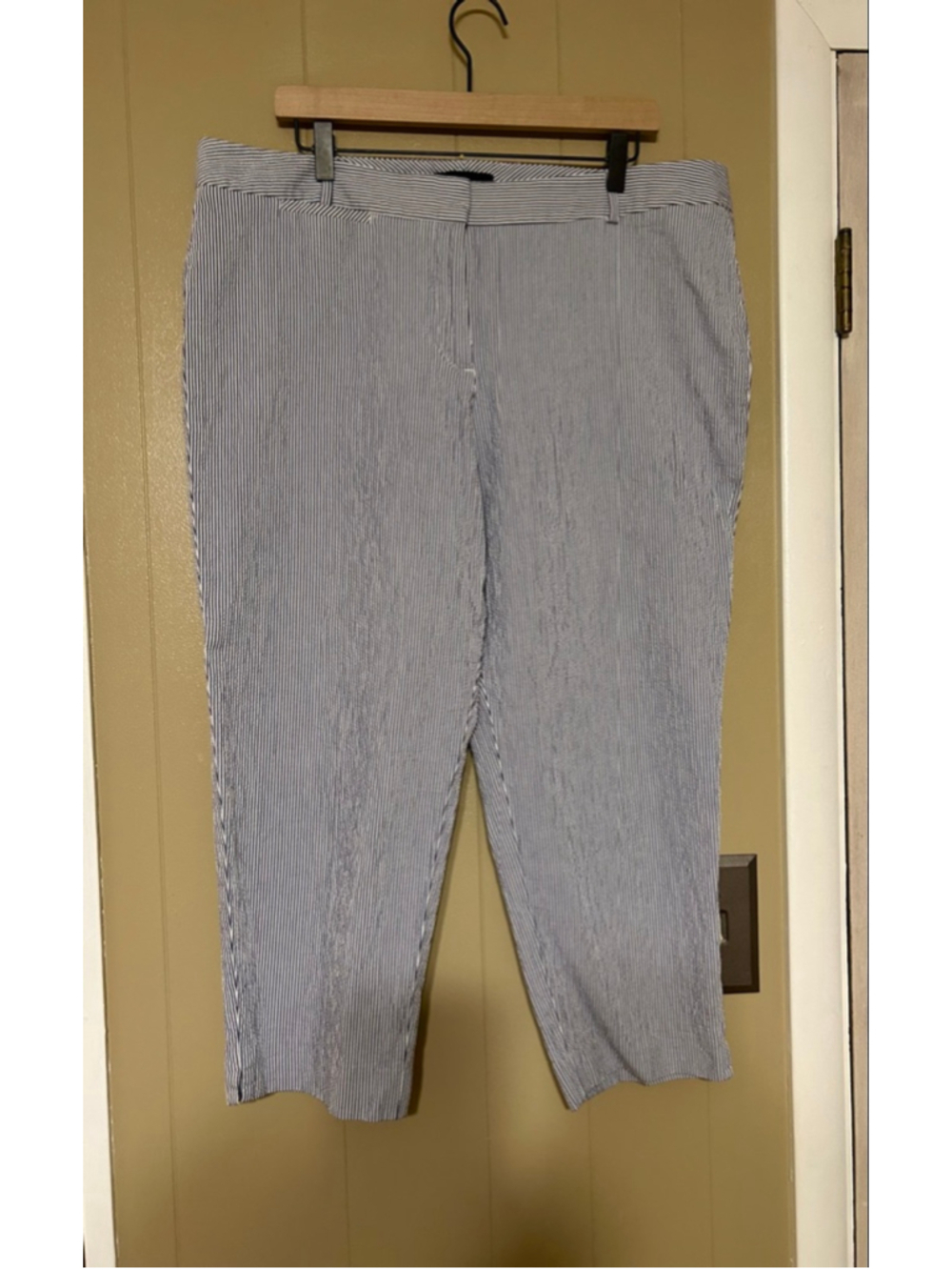 Talbots Signature Women’s Size 18 Plus Striped Cropped Pants